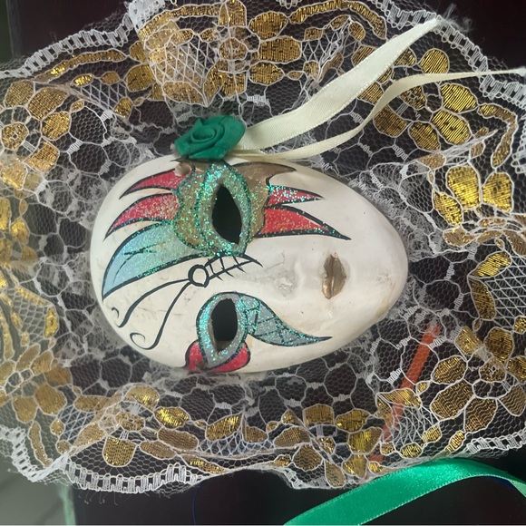 LOWSTART 🎭Lot of 10 Mardi Gras Masquerade Masks,  Ceramic Hand-Painted. 🎭 - Picture 11 of 13